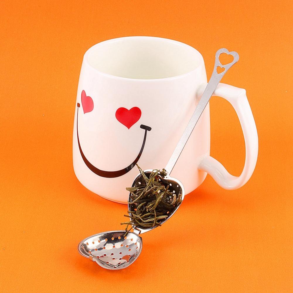 4pcs set Heart Shape Design Tea Infuser Spoon Stainless Steel Mesh Filter Tea Ball  For Seasonings