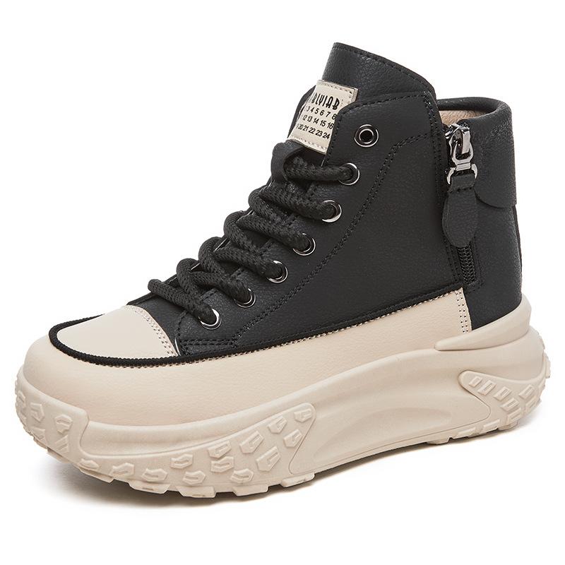 Dad Shoes Are Fashionable and Versatile, Mid-tube Shoes, Casual Thick-soled Sports Shoes, White Shoes, Soft Soles and Comfortable Single Shoes
