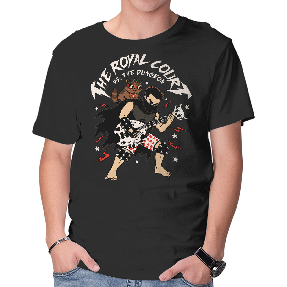 Unisex Crew Neck T-Shirt Dungeon Crawler Music Guitar Graphic Short Sleeve Casual Tee XL