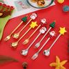 Christmas Cutlery Gift Set Stainless Steel Spoon Home Gift Spoon Set Gift Box Santa Claus Reindeer Coffee Spoon Dessert Spoon
