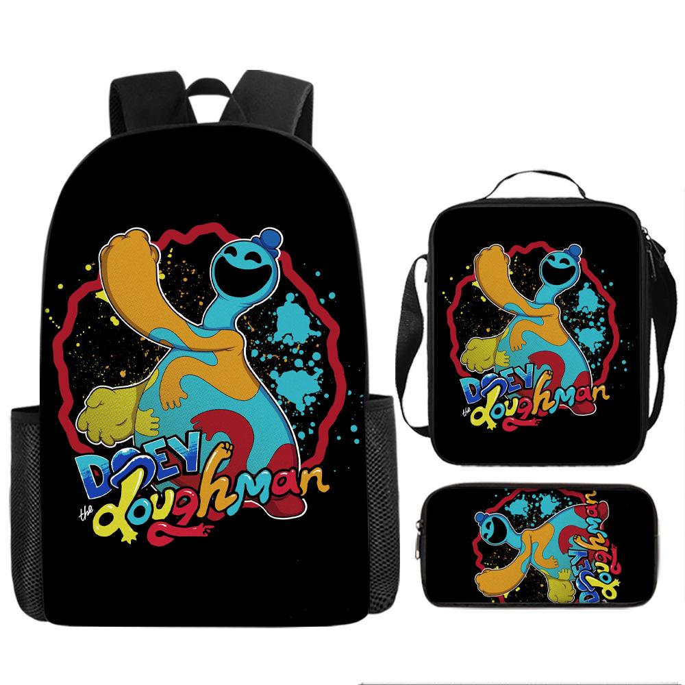 Poppy's Playtime 4 Elementary School Bag Nightmare Critters Large Capacity Backpack 3-piece Set