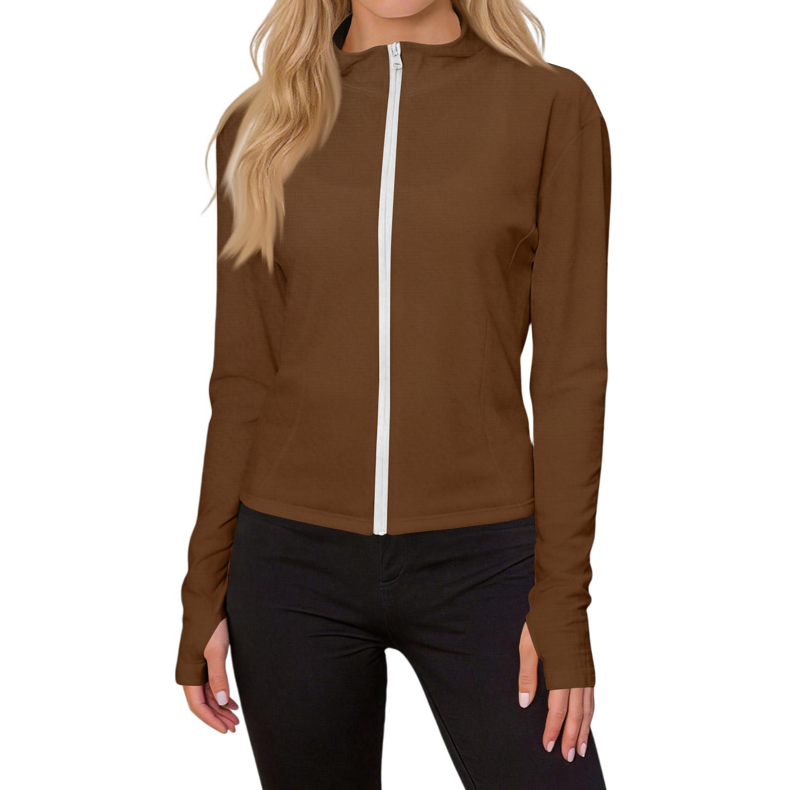 

Женская цветная одежда от солнца, легкая рубашка с длинным рукавом от солнца, топ L коричневый