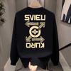 Literary Trend Round Neck Japanese Trendy Brand Retro Printing Bottom Long Sleeve T-Shirt Men'S Versatile