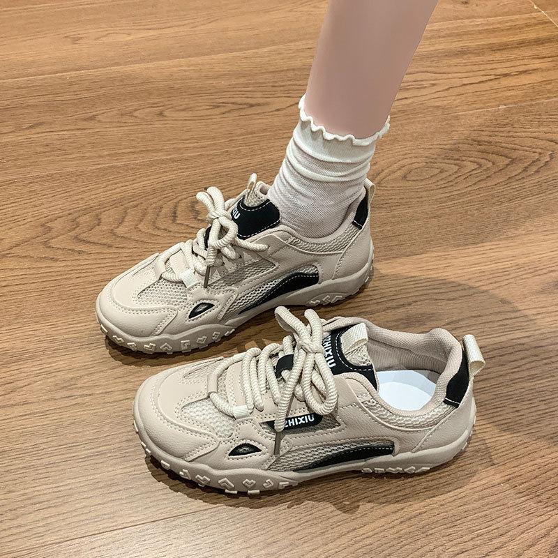 Sneakers Women's 2025 New Spring and Summer Mesh Casual Women's Shoes Popular Versatile Retro Lightweight Forrest Gump Mesh Shoes