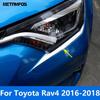 For Toyota Rav4 Rav 4 2016 2017 2018 Chrome Head Light Lamp Eyelid Eyebrow Headlight Strip Molding Trim Accessories Car Styling