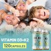 Capsule molli di Vitamina D3 e Vitamina K2, integratore di olio di cocco naturale, supporto immunitario