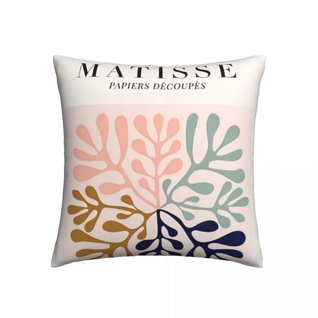 Aesthetic Abstract Matisse Poster Pillow Case Nordic Cushions for Sofa Line Face Coral Leaves Art Pillowcover Home Decor