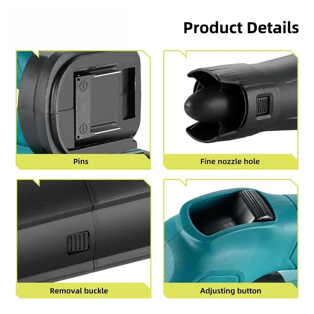 18500RPM Cordless Portable Electric Air Blower Speed Adjustable Efficient Leaf Snow Dust Cleaning Blower Tool