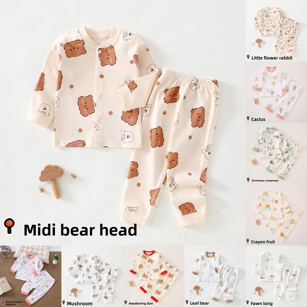Baby Boys Girls Cotton Pajama Sets With Antibacterial Fabric For Newborns