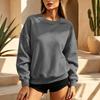 Women's Neck Long Sleeve Pullover Sweatshirt for Casual Wear