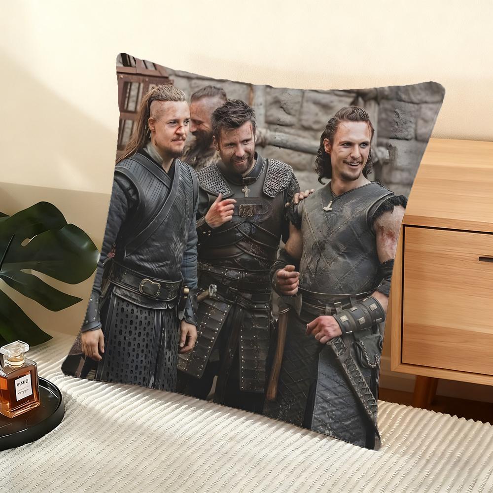 Cushion Cover Silky Short Plush Home Sofa Cushion Cover - Invisible Zipper Home Decoration The Last Kingdom TV Series