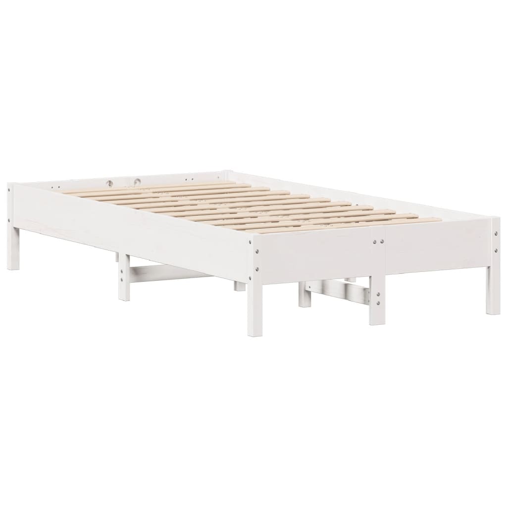 Vidaxl Rama Łóżka Bez Materaca, Biała, 90X200 Cm, Lite Drewno Sosnowe