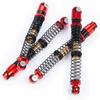 Four 53mm Scale Aluminum Shocks for 1:24 SCX24 RC Crawler (Red + Black)
