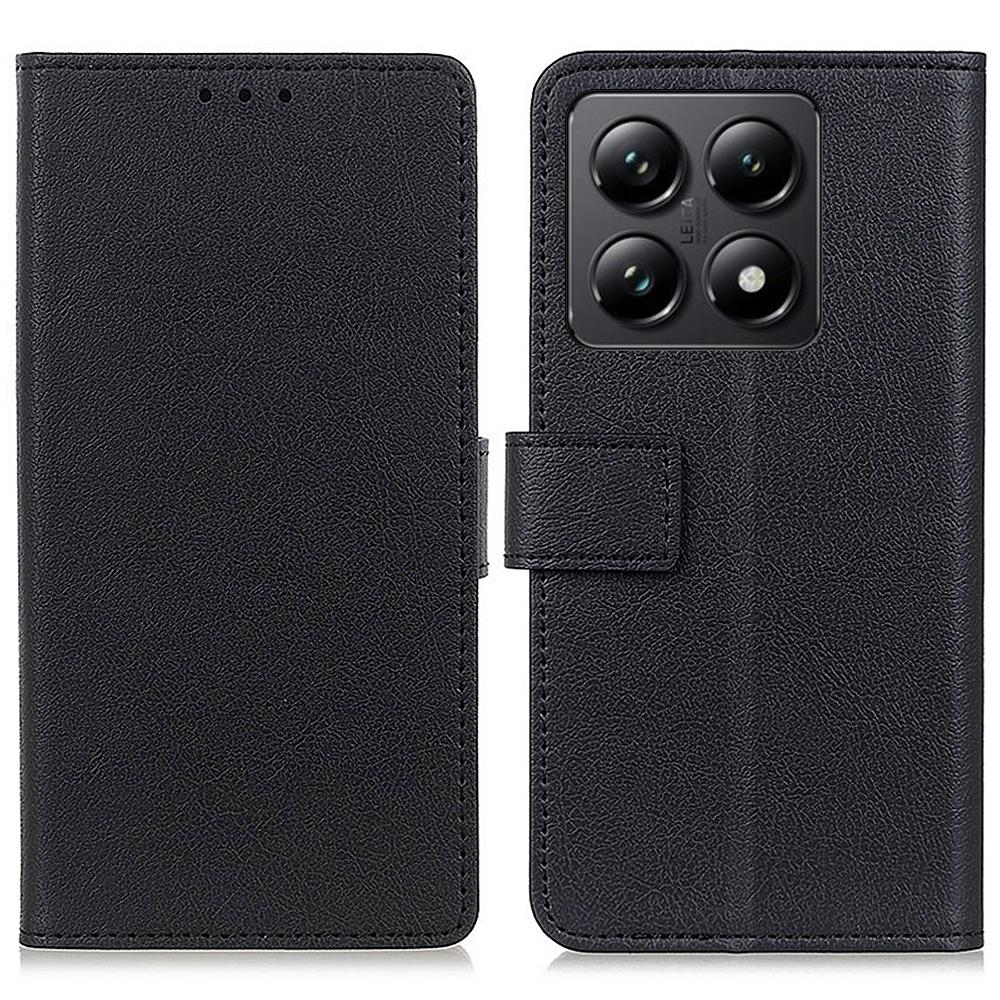 

For Xiaomi 14T Pro Case PU Leather Stand Wallet Phone Cover Black