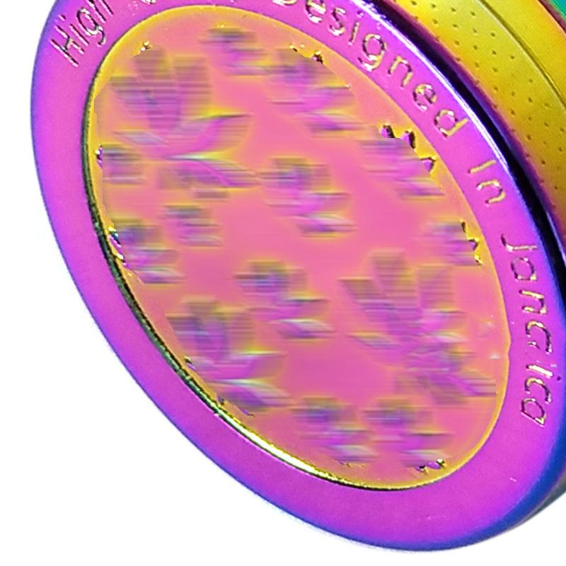Leaf Pattern Grinder Colourful Zinc Alloy Manual Portable Abrader Crusher Grinding Tool Gift Dia