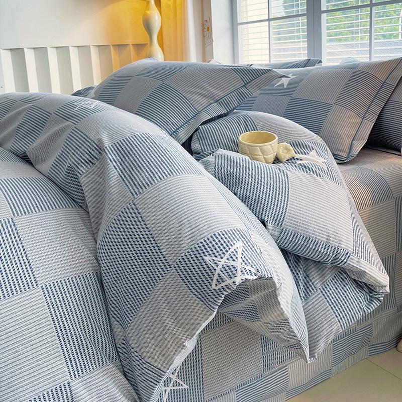 Cotton Brushed Twin Duvet Cover & Pillowcase Set for Dorms