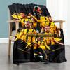 Borussia Dortmund Personalized Text Blanket Multi-purpose Customizable Blanket Comfortable Throw For Livingroom Couch Office Living Room