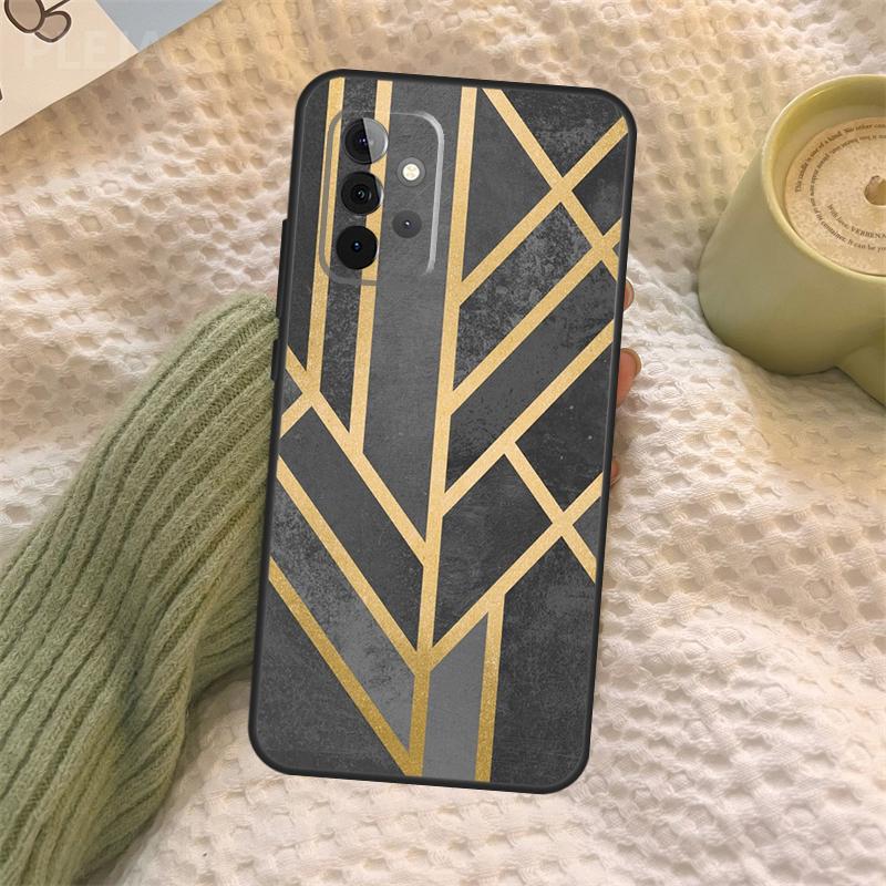 Marble Geometric Art Case For Samsung Galaxy A35 A15 A55 A53 A33 A13 A36 A56 A26 A16 A22 A32 A52 A54 A34 A05 A06