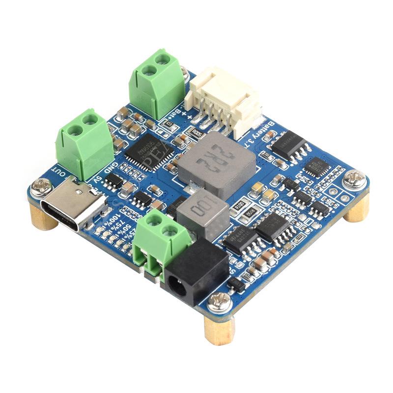 MPPT Solar Charging Module with 3A 5V Output and Rechargeable Lithium Battery.