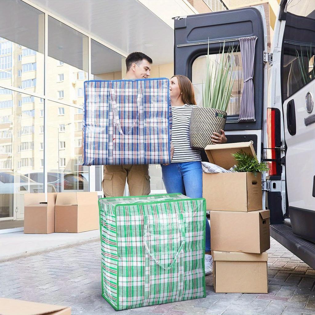 3pc Large Capacity Clothing Bedding Storage Bag, Moving Packaging Bag, Dormitory Sundries Travel Packaging Storage Bag