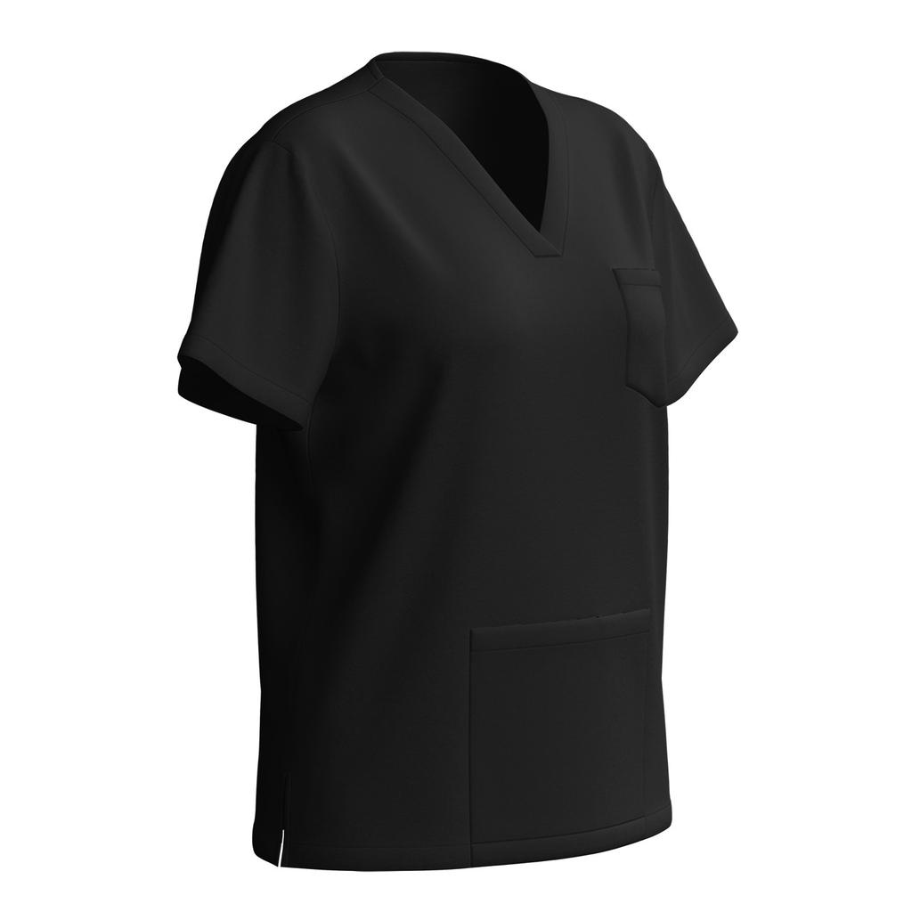 Women's Uniforms Quick Dry Fabrics V-Neck With Pockets Short Sleeves Long Pants Solid Color Workwear Suit