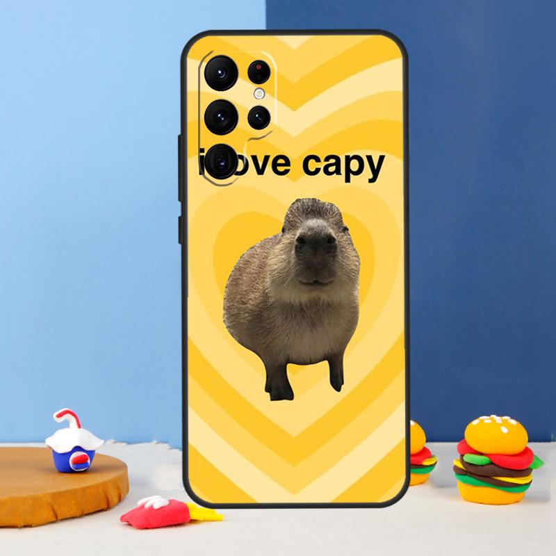 

capybara cute Phone Case For Samsung Galaxy S25 S24 Ultra S9 S10 S20 S22 S21 S23 Plus S24 FE Cover Coque Galaxy S10 Plus