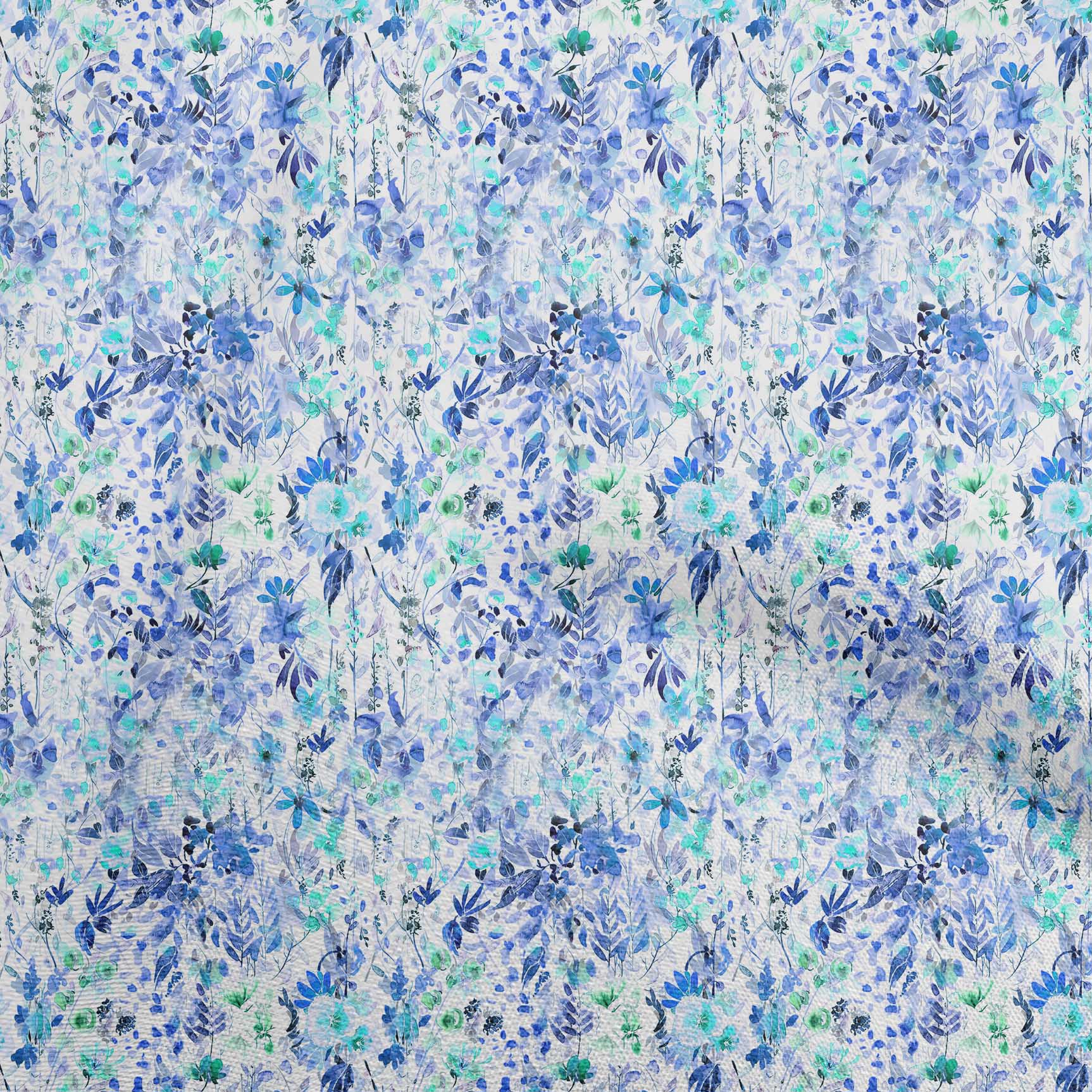 

OneOone Cotton Flex Green Fabric Тканина з квітковим малюнком для пошиття друкованої тканини для рукоділля у дворі 40 дюймів 42 Inch Wide - Viscose Chiffon середній синього кольору