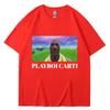Rapper Playboi Carti Funny Meme Print TShirt Unisex Women Oversized T Shirts Hip Hop Rap Style Cotton Casual TShirts Streetwear