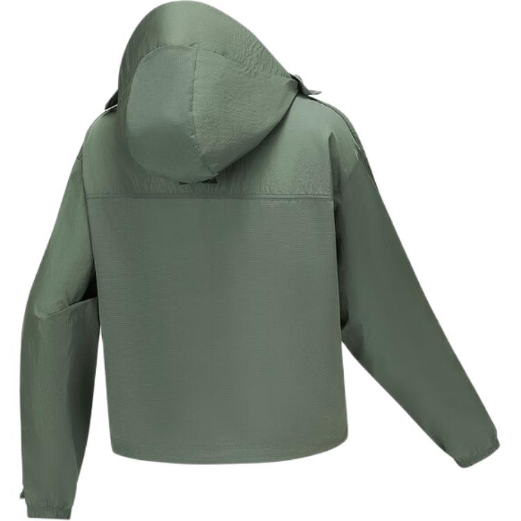 Skechers Sport Lifestyle Series Logo Waterproof Windproof Hooded Long Sleeve Jacket Women Jacket Tequila-Green P125W123-035Z