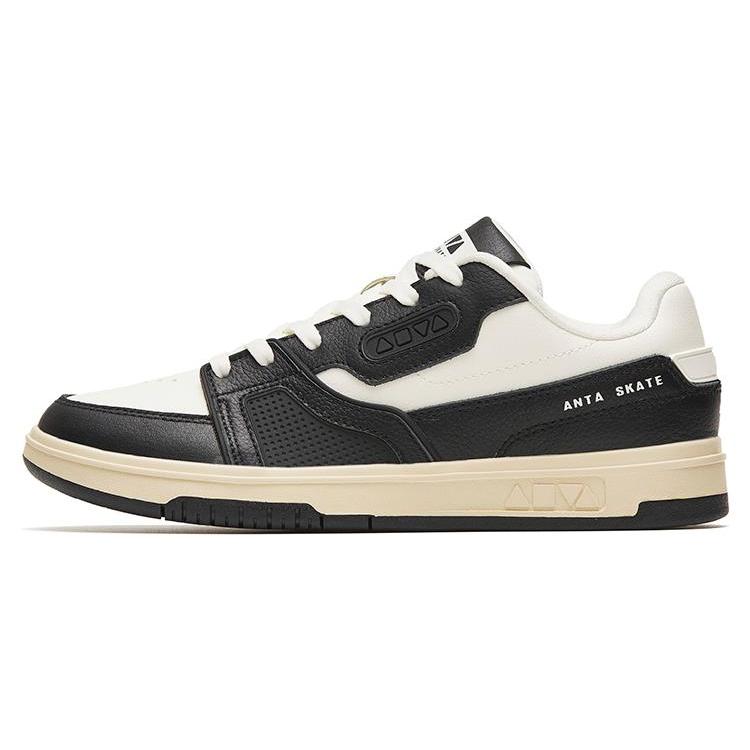 

Anta AOYU Jie Ao Leather Slip Resistant Cushioning Abrasion Resistant Low top Skateboard Shoes Men s Black White 112248026-1 39