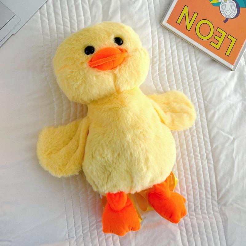 2026 SmallYellow Duck Plush Bag Soft Shoulder Backpack Cute Cartoon Travel School Gift for Teenage Girls Animal Bags Accessories