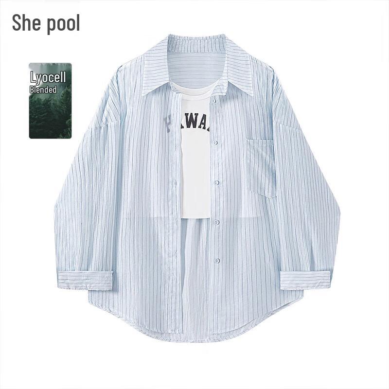 Women s Loose Fit Lapel Mid-Length Shirt One Size