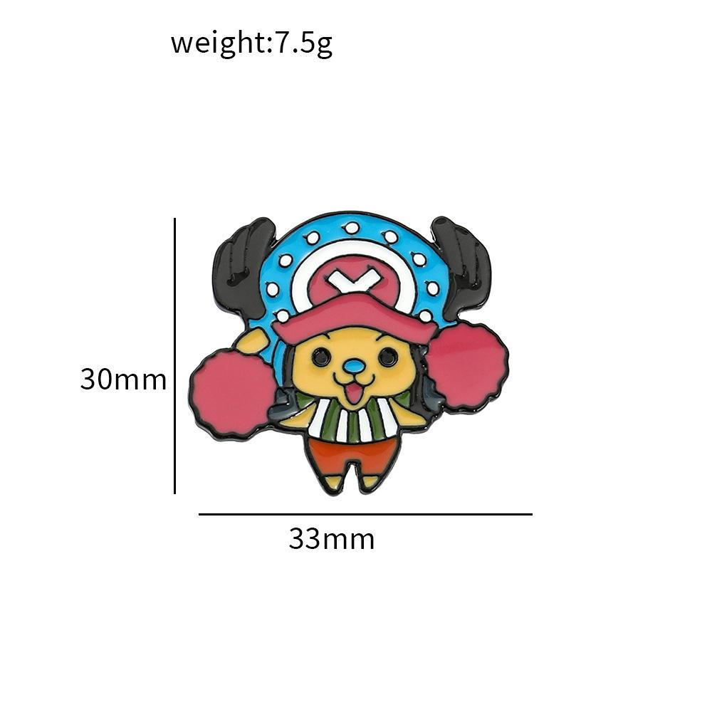 Q Version ONE PIECE Peripheral Luffy Metal Brooch Animation King of Navigation Sauron Choppa Two-dimensional Cute Badge