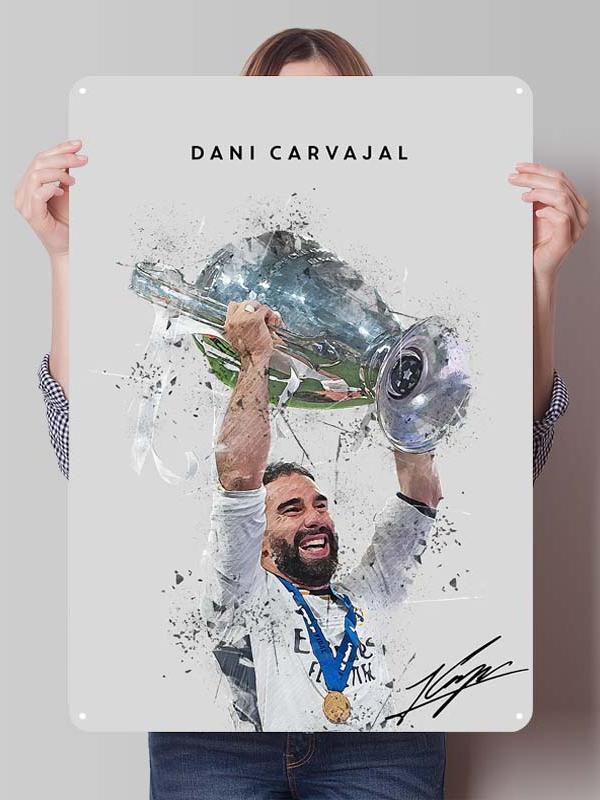 Dani Carvajal Metal Posters Customizable Sign Decor for Room Decoration Football Player Tin Signs for Home Wall Art Decoration