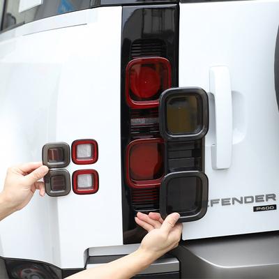 Land Rover Defender 110 20-24 İçin Siyah Araba Arka Lamba Kapağı Fren Lambası Geniş Sinyal Koruyucu Kapak Dekoratif Aksesuarlar