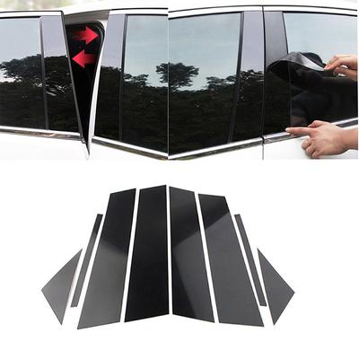 8 st glänsande svarta klistermärken för bilpelarestolpar passar för Mazda 3 Axela 2019-2023