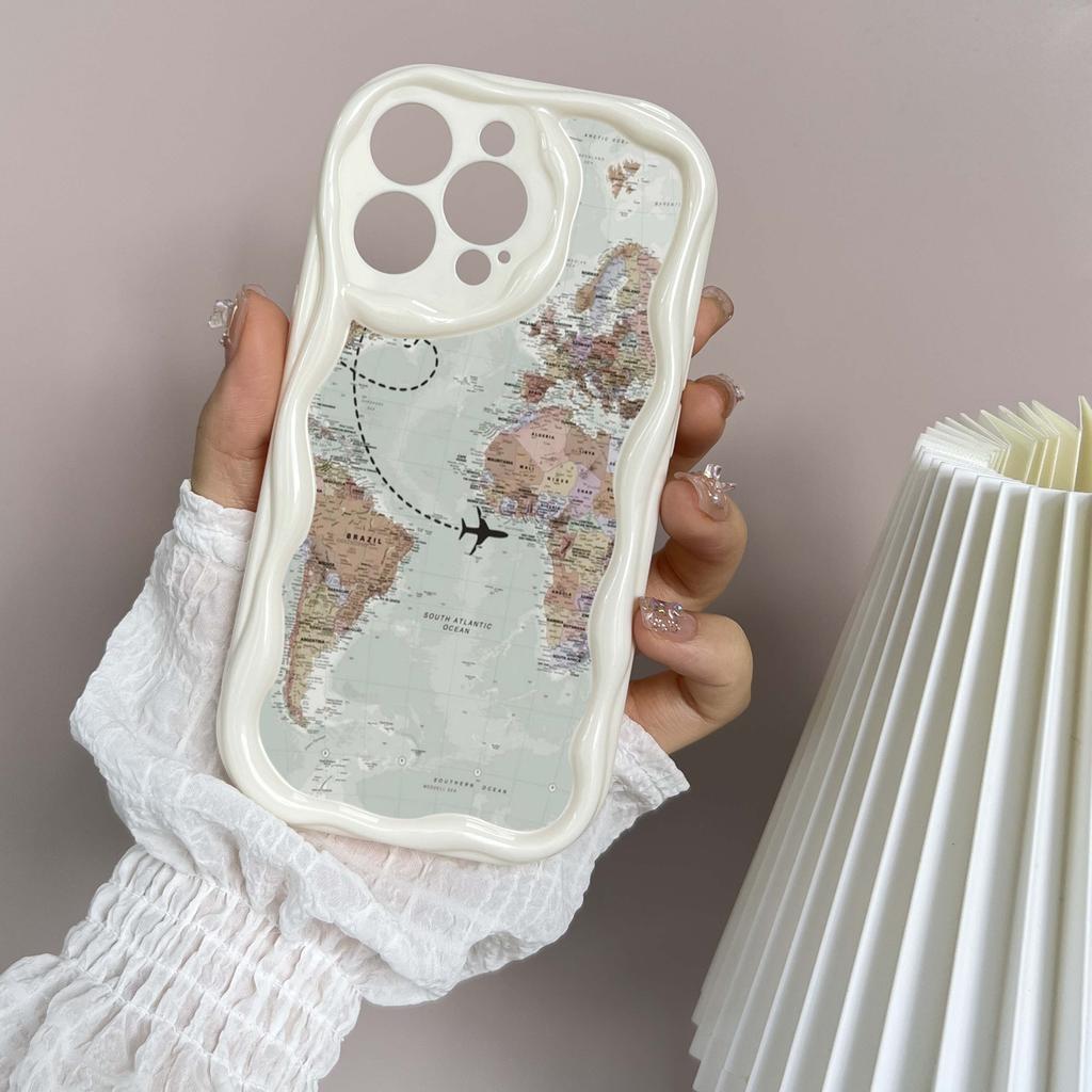 Ae89 Map aircraft trajectory Protective Phone Cases for Apple iPhone 16 15 14 13 Pro Max 11 12 mini XR 7 8 6s Plus XS Max SE Wave TPU Back Cover