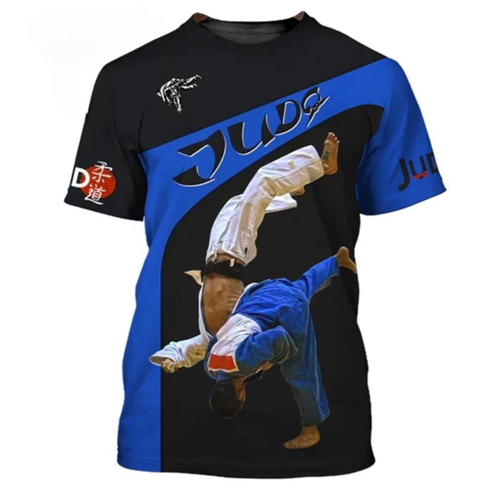 Personalized Fashion Judo Pattern 3D Printed Loose T-shirts Sports Casual Comfortable Short Sleeve T-shirt