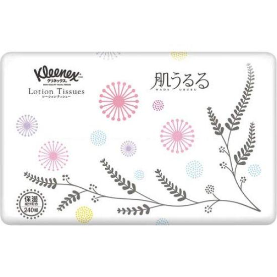 Nippon Paper Crecia Kleenex Hada Ururu Soft Pack 240 packs x 3 White