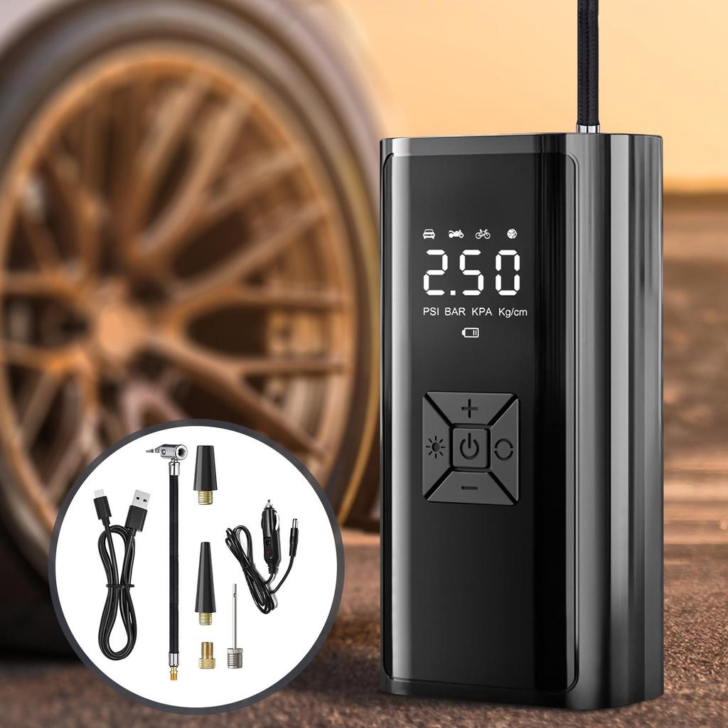 Tire Inflator Portable Air Compressor Portable Smart Air Pump Cordless Tire Inflator With Digital Display For Camping Home