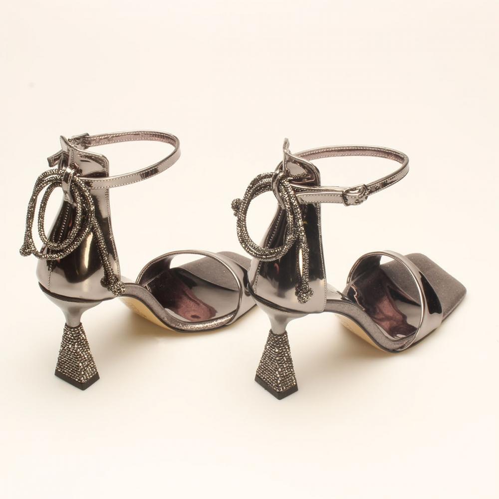 Platinum Mirror Stone Women's Classic Heeled Shoes