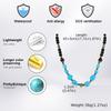 Vintage Turquoise Beaded Necklace for Men Boys,Ethnic Irregular Natural Stone Collars,Summer Bohemian Jewelry Gift