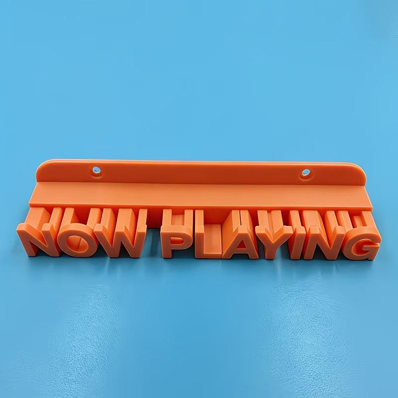 Nástěnný stojan na vinylové desky „Now Playing“ Plastový stojan na alba Vhodný pro, Kancelář a obchod s deskami - Úspora místa