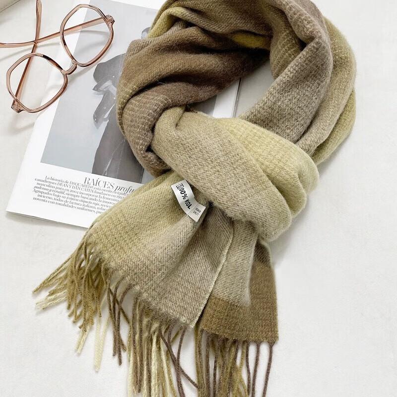 VICTORIA&VERA Winter Gradient Wool Scarf