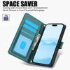SY-003 For iPhone 14 Pro Case PU Leather Stand View Phone Wallet Cover with Hand Strap