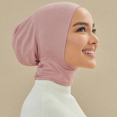 Islam Hijab Caps Muslim Women Inner Hijab Solid Color Undercap Hijab Femme Musulman Turban Islamic Ready To Wear Headcover
