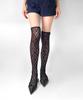 Lomaentigtaigeo Lace Tied Ribbon Knee High Stockings (Black)