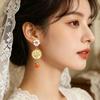 Painting Enamel Flower Dangle Earrings Charm Bohemian Dangle Earring  Women