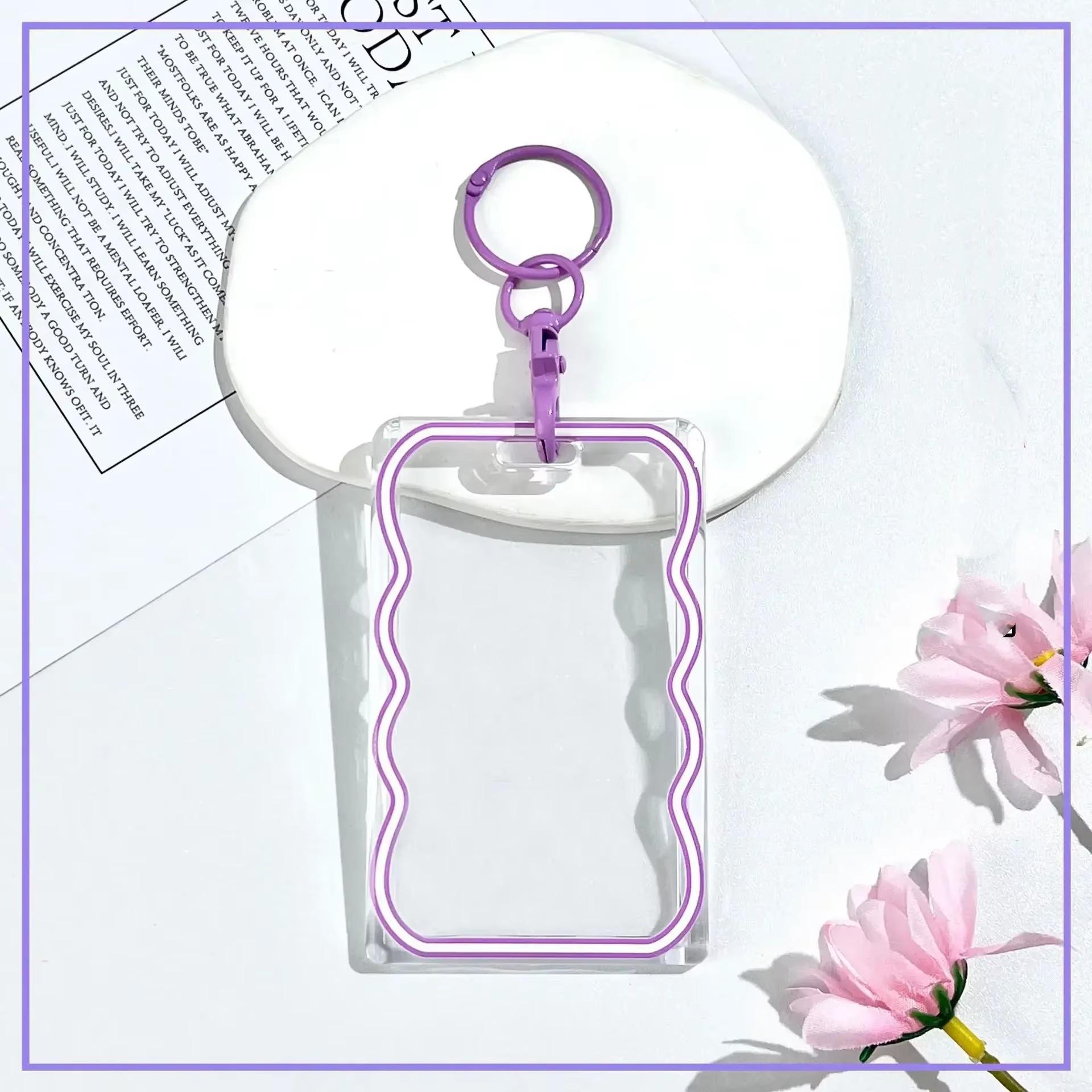 

Шикарный простой держатель для фотокарт Kpop, прозрачный дисплей, удостоверение личности, студенческий протектор, брелок, чехол для фотографий для друзей семьи