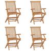 Day and Night - Day and Night Folding Garden Chairs 4 Units Solid Teak Wood